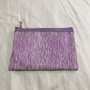 New Cosmetic Beauty Bag Miscellaneous Makeup Travel Sparkly Purple Inside Pink